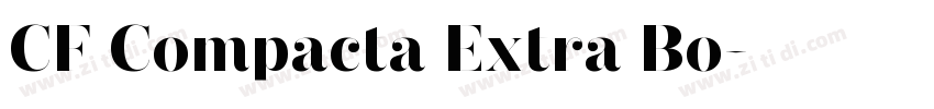 CF Compacta Extra Bo字体转换